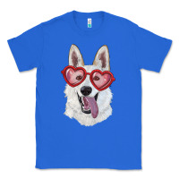 True Royal white shepherd with love glasses Classic Tee - RanaPortraitStore