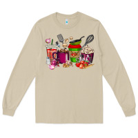 Mushroom lunch lady coffee cups Long Sleeve Tee - texasbilliewilder