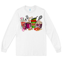 White lunch lady coffee cups Long Sleeve Tee - texasbilliewilder