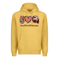Antique Gold Peace Love Dalmatians Premium Hoodie - Jasminsmagicworld