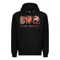 Black Peace Love Dalmatians Premium Hoodie - Jasminsmagicworld