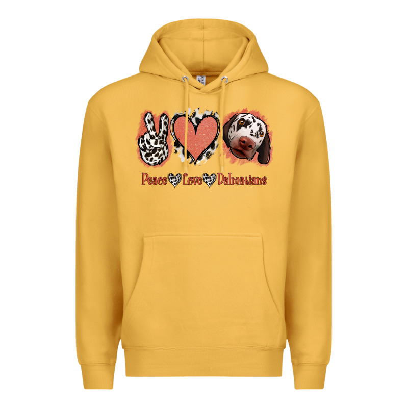 Peace Love Dalmatians Premium Hoodie by Jasminsmagicworld | Teevron