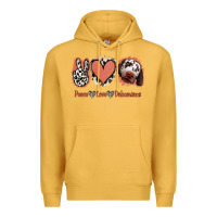 Mustard Peace Love Dalmatians Premium Hoodie - Jasminsmagicworld
