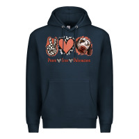 Navy Peace Love Dalmatians Premium Hoodie - Jasminsmagicworld