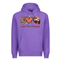 Purple Peace Love Dalmatians Premium Hoodie - Jasminsmagicworld