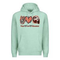 Seafoam Peace Love Dalmatians Premium Hoodie - Jasminsmagicworld