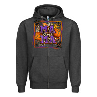 Charcoal Heather basketball mama with leopard Zipper Hoodie - Zillion Design Studio