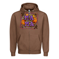 Chestnut basketball mama with leopard Zipper Hoodie - Zillion Design Studio