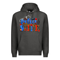 Charcoal Heather police wife Premium Hoodie - AdoDesignShop