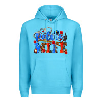 Ocean Blue police wife Premium Hoodie - AdoDesignShop