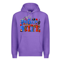 Purple police wife Premium Hoodie - AdoDesignShop