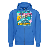 Boat Waves Sun Rays Lake Days Zipper Hoodie | Teevron