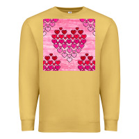 Antique Gold valentines day hearts seamless pattern Premium Sweatshirt - BundleAndBundleShop