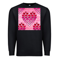Black valentines day hearts seamless pattern Premium Sweatshirt - BundleAndBundleShop