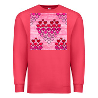 Cardinal valentines day hearts seamless pattern Premium Sweatshirt - BundleAndBundleShop