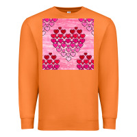 Carrot valentines day hearts seamless pattern Premium Sweatshirt - BundleAndBundleShop