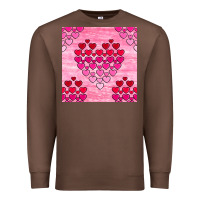 Chestnut valentines day hearts seamless pattern Premium Sweatshirt - BundleAndBundleShop