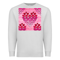 Dove Grey valentines day hearts seamless pattern Premium Sweatshirt - BundleAndBundleShop