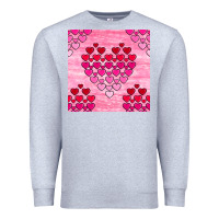 Heather Grey valentines day hearts seamless pattern Premium Sweatshirt - BundleAndBundleShop