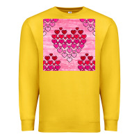 Lemon valentines day hearts seamless pattern Premium Sweatshirt - BundleAndBundleShop