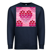 Navy valentines day hearts seamless pattern Premium Sweatshirt - BundleAndBundleShop