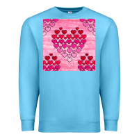 Ocean Blue valentines day hearts seamless pattern Premium Sweatshirt - BundleAndBundleShop