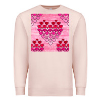 Pale Pink valentines day hearts seamless pattern Premium Sweatshirt - BundleAndBundleShop