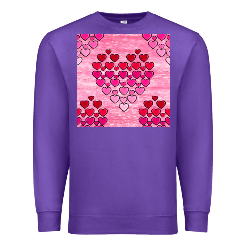 Valentines Day Hearts Seamless Pattern Premium Sweatshirt by BundleAndBundleShop | Teevron