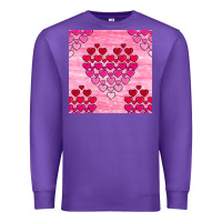 Purple valentines day hearts seamless pattern Premium Sweatshirt - BundleAndBundleShop