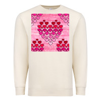 Sandshell valentines day hearts seamless pattern Premium Sweatshirt - BundleAndBundleShop