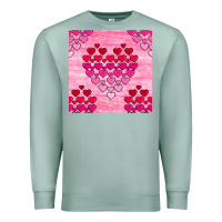 Seafoam valentines day hearts seamless pattern Premium Sweatshirt - BundleAndBundleShop