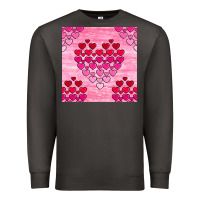 Smoke valentines day hearts seamless pattern Premium Sweatshirt - BundleAndBundleShop
