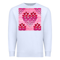 White valentines day hearts seamless pattern Premium Sweatshirt - BundleAndBundleShop