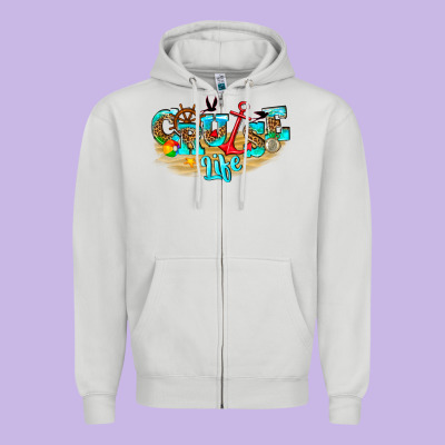 Cruise Life Zipper Hoodie Designed By Texasbilliewilder