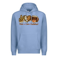 Colony Blue Peace Love Dachshund Premium Hoodie - Jasminsmagicworld