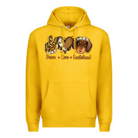 Lemon Peace Love Dachshund Premium Hoodie - Jasminsmagicworld