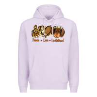 Lilac Peace Love Dachshund Premium Hoodie - Jasminsmagicworld