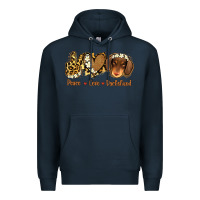 Navy Peace Love Dachshund Premium Hoodie - Jasminsmagicworld
