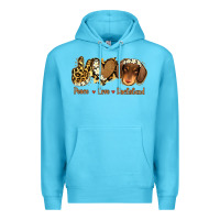 Ocean Blue Peace Love Dachshund Premium Hoodie - Jasminsmagicworld