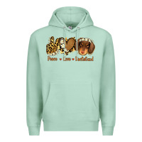 Seafoam Peace Love Dachshund Premium Hoodie - Jasminsmagicworld