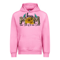 Fuchsia Pink boy mom from son up to sun down Urban Hoodie - MaliasSmallBusiness