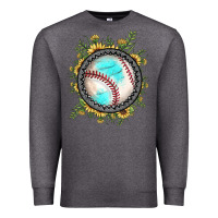 Charcoal Heather baseball gemstone sunflower Premium Sweatshirt - JahusDesignShop