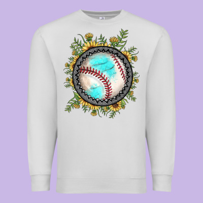 Baseball Gemstone Sunflower Premium Sweatshirt Designed By Jahusdesignshop