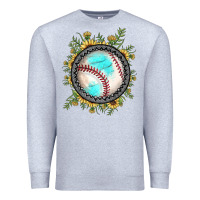 Heather Grey baseball gemstone sunflower Premium Sweatshirt - JahusDesignShop