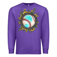 Purple baseball gemstone sunflower Premium Sweatshirt - JahusDesignShop