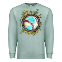 Seafoam baseball gemstone sunflower Premium Sweatshirt - JahusDesignShop