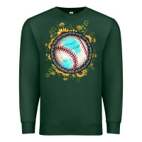 Sports Green baseball gemstone sunflower Premium Sweatshirt - JahusDesignShop