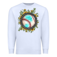 White baseball gemstone sunflower Premium Sweatshirt - JahusDesignShop