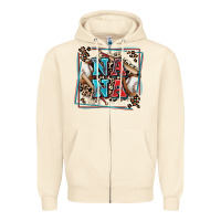 Sandshell baseball nana with leopard Zipper Hoodie - Zillion Design Studio