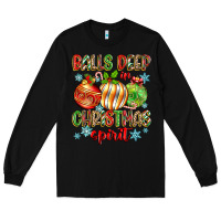 Black balls deep in christmas spirit Long Sleeve Tee - Zillion Design Studio